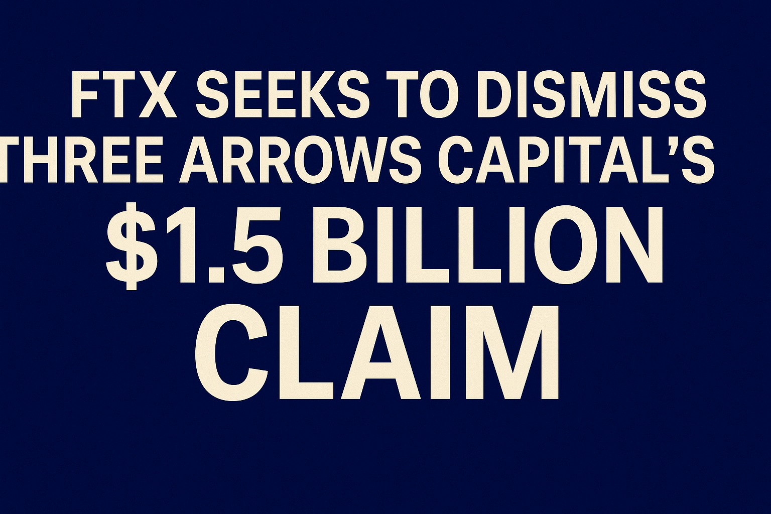 FTX Moves to Dismiss Three Arrows Capital’s $1.5 Billion Claim