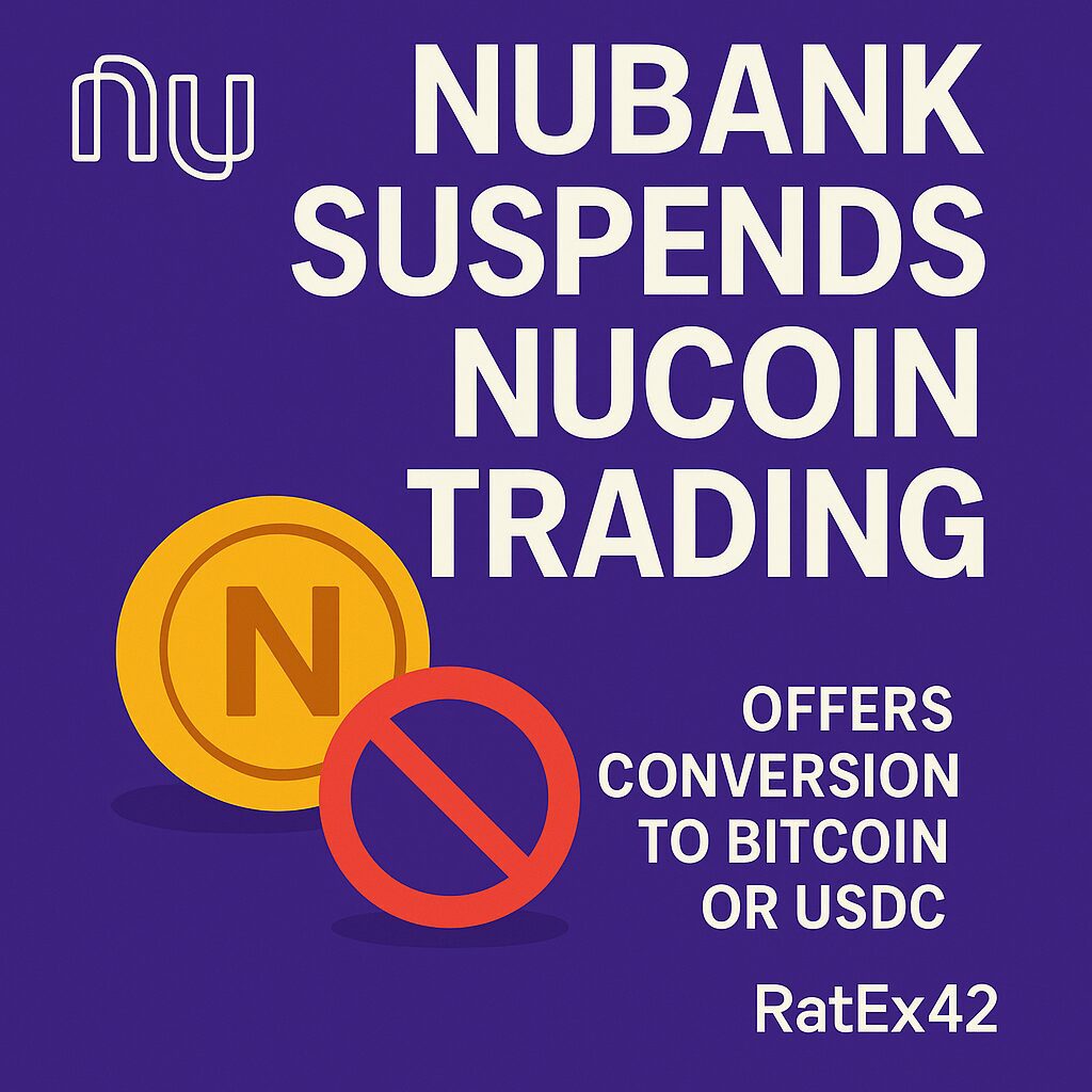 Nubank Suspends Nucoin Trading — Offers Bitcoin and USDC as Exit Option |  RatEx42
