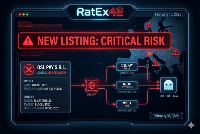 Italian VASP OSLP listed and rated on RatEx42