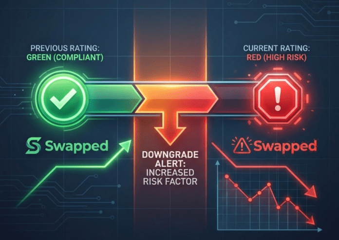 RatEx42 downgraded Danish crypto service provider Swapped to Red